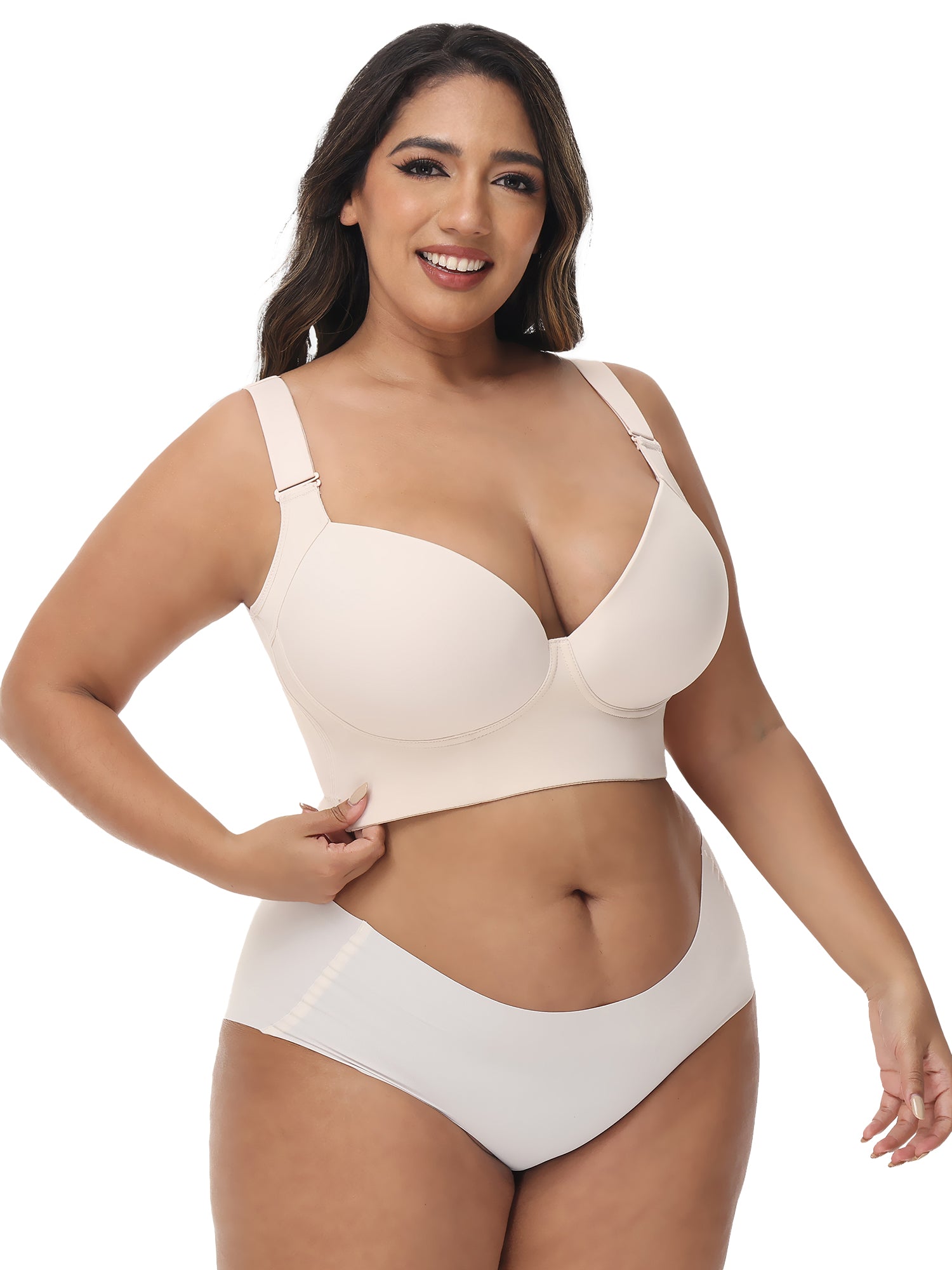 Buy Bralux Padded Rivera T-Back Bra with Regular Strap with Adjuster with  size B Cup;Fabric Strech Cotton Hosiery Color White (Size-34B) Online at  Low Prices in India 